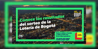 Pieza gráfica sobre la Lotería de Bogotá.