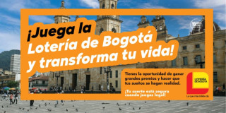 Imagen de la pieza gráfica que promociona el sorteo de la Lotería de Bogotá