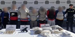Siete personas capturadas junto a material incautado.
