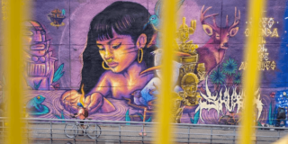 Imagen de una de las intervenciones en graffiti realizadas en la localidad de Suba