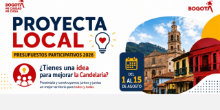 Imagen gráfica con el texto: proyecta local presupuestos participativos 2026