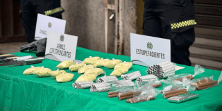 Material incautado (armas y drogas) durante operativo de La Favorita: 