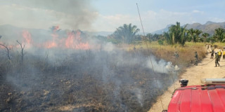 Incendio forestal en una zona de Cundinamarca