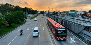 Foto de una vía de Bogotá