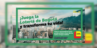 Pieza gráfica sobre la Lotería de Bogotá 