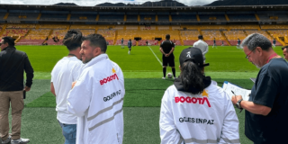 Gestores de Goles en Paz en el estadio El Campín.