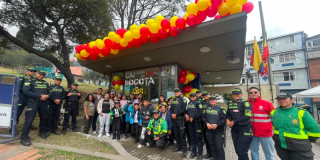 Foto de actividad de la Policía en Bogotá 