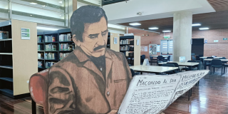 Imagen de Gabo en formato grande en Bibliotecas Públicas de Bogotá