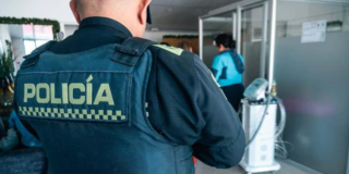 Foto de funcionarios del distrito en operativo de seguridad 