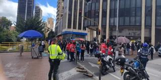 Foto de manifestaciones en Bogotá 