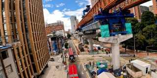 Foto de un frente de obra del Metro 