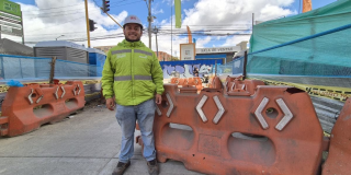 Foto de Óscar Núñez trabajador de la obra del Metro 