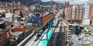 Foto de un frente de obra del Metro de Bogotá