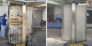 Foto de un quiosco del IPES recuperado tras hechos de vandalismo.