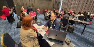 Foto de un encuentro de emprendedores en Bogotá.