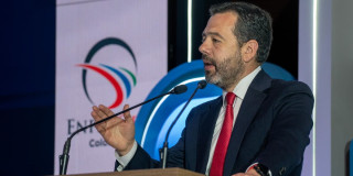 Foto del alcalde Carlos Fernando Galán en el congreso de Acolgen 2026 en Bogotá.