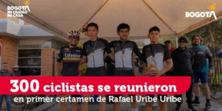 Foto del certamen ciclístico en Rafael Uribe Uribe, al suroriente de Bogotá.