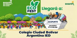Imagen de invitación a asistir al EcoFest en Ciudad Bolívar, al sur de Bogotá.