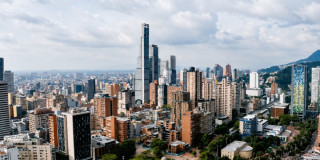 Foto panorámica del centro de Bogotá.
