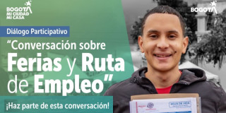 Imagen con invitación al diálogo ciudadano sobre empleo en Bogotá.