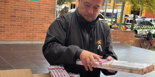 Foto de funcionarios del Distrito en un operativo de control