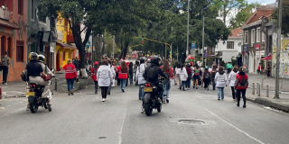 Foto de una manifestación en Bogotá 
