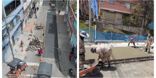Imágenes de un frente de obra de la UMV en Bogotá