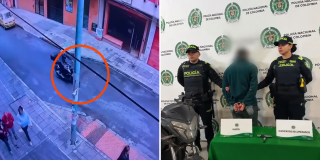 CCTV y evidencia policial de motocicleta recuperada