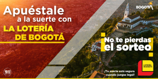 Pieza gráfica sobre la Lotería de Bogotá 