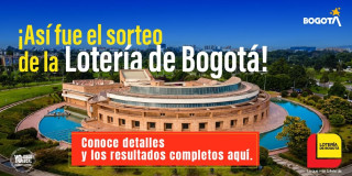 Pieza gráfica sobre la Lotería de Bogotá.