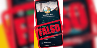 Imagen que muestra un número falso de la Terminal de Transportes.