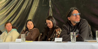 Foto de cuatro funcionarios de la localidad de Sumapaz 