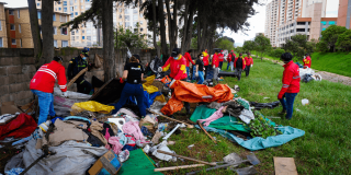Foto de funcionarios del Distrito durante intervención en Fontibón.