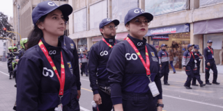 Gestores del Orden durante su jornada por la carrera Séptima.