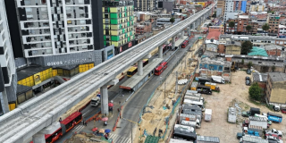 Foto de un frente de obra del Metro