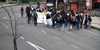 Foto de una manifestación en Bogotá 