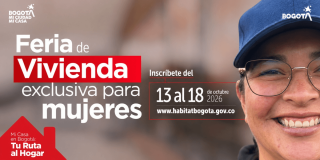 Imagen gráfica con el texto: feria de vivienda exclusiva para mujeres 2026 