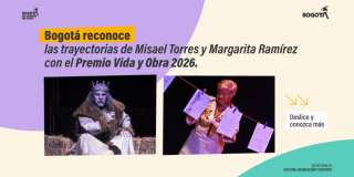Imagen de banner con fotografías de Misael Torres y Margarita Ramírez con el Premio Vida y Obra 2026