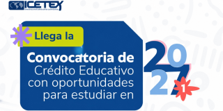 Imagen gráfica con el texto: convocatoria de crédito educativo con oportunidades para estudiar