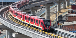 Foto de un tren del Metro de Bogotá
