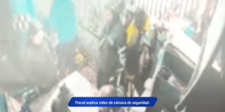 Imagen del video de cámara de seguridad del evento ocurrido el 4 de octubre de 2026, en una bodega de reciclaje de la localidad de Kennedy.