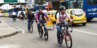 Bogotanos hacen uso masivo de la Ciclovía