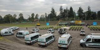 Entrega parrque automotor a la Policía de Bogotá - Foto: Comunicaciones Alcaldía Bogotá / Andrés Sandoval