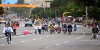 La ciclovia en un día normal 