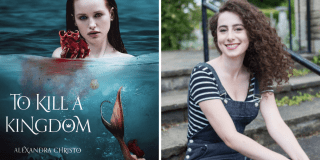 Retrato de una mujer blanca, joven, de cabello rizado.