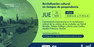 Con el seminario se abordaran reflexiones sobre las acciones que han tomado las ciudades para afrontar el aislamiento social y la forma como se han transformado las agendas de política pública para los próximos años.