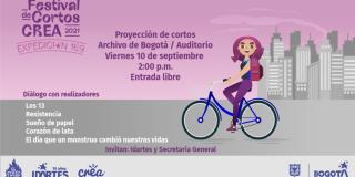 Los cortos creados por niñas, niños y jóvenes en los talleres de formación artística del programa CREA de Idartes