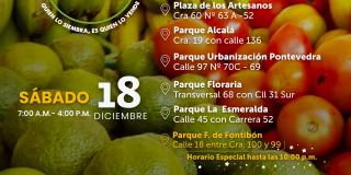 Prográmate este fin de semana con los Mercados Campesinos