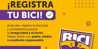Jornada de registro de bicis este 24 de mayo en Bogotá 