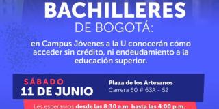Campus Jóvenes a la U el próximo sábado 11 de junio en Bogotá 